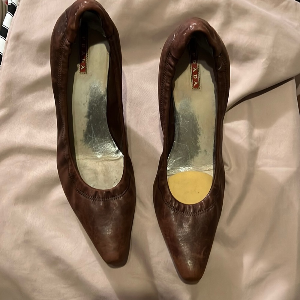 Brown Prada .. leather shoes